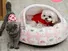 printing plush cat bed