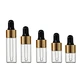 Travel sized dropper bottle
compact transparent vials