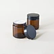 cosmetic glass jar
 amber bath salt jars