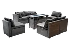 Outdoor garden firepit table sofa set