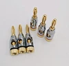 Banana Plugs Audio Jack Connector 24K Gold-plated Speaker Connector