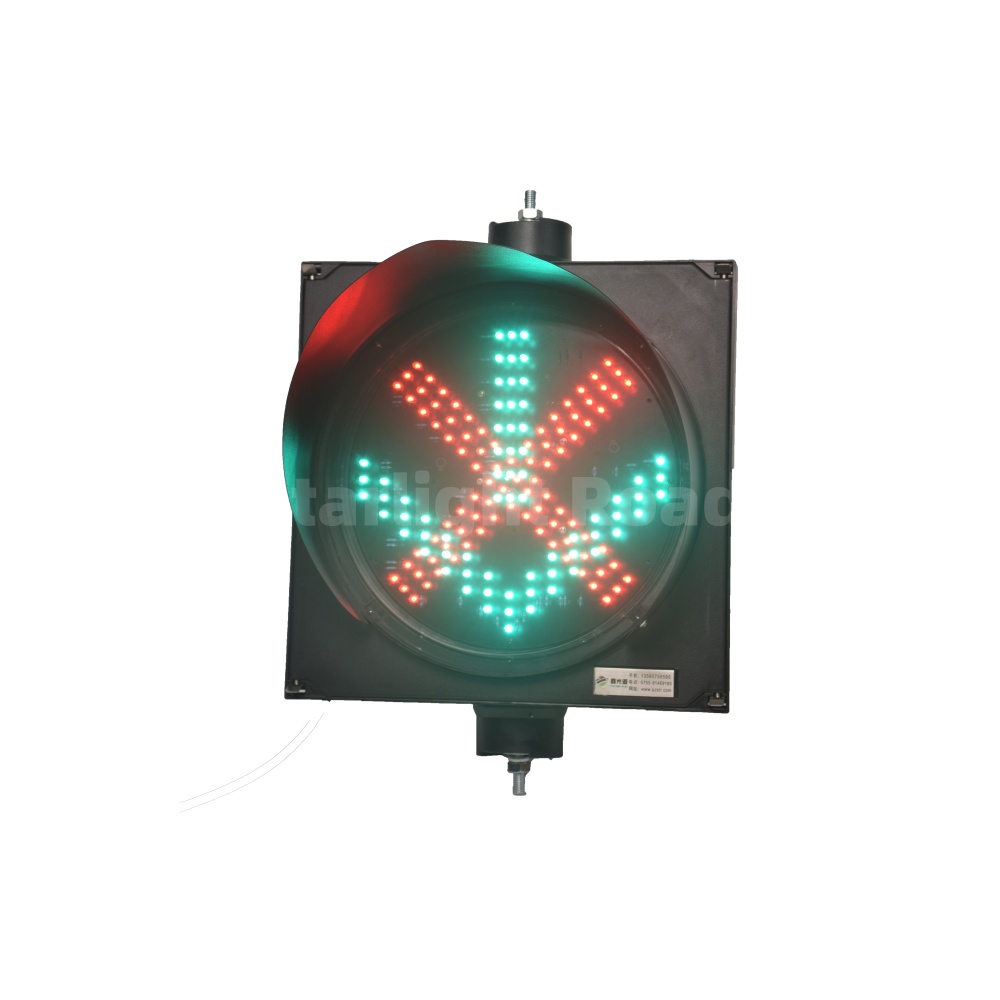 1 & 2 Section Clear Lens Red Cross Green Arrow LED Traffic lane Control Signs Light Head