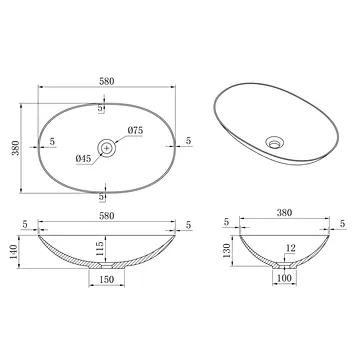 580mm