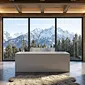 BA003 is a modern rectangular freestanding bathtub with a capacity of 332L and dimensions of 1700*720*550mm. The simple geometric shape and the perfect combination of the solid surface material create a refined and unified bathroom space.
