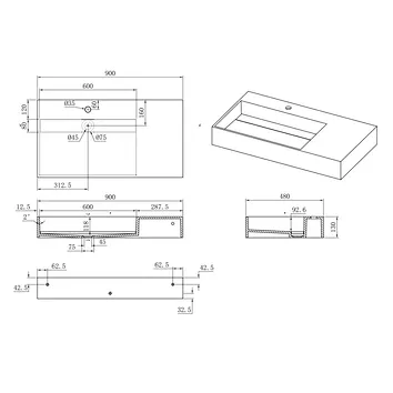 wall-hung basin