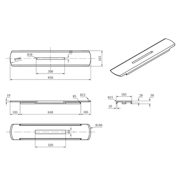 850mm