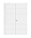 White primed 5-horizontal double door