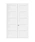 5 Panel White Primed Shaker Double Door 96"