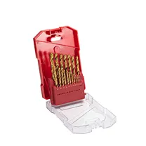 19 PCS M35 5% Cobalt HSS Twist Drill Bit Set, 1‑10.5mm Multipurpose Metal Drilling Bits‑PowerLibre PL-DRL-0002