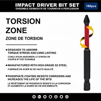  s2 steel torsion driver bits
